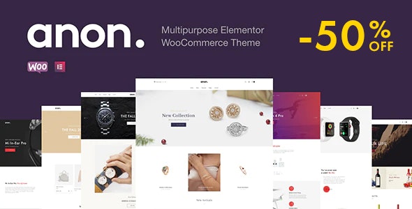 Anon 2.2.7 – Elementor WooCommerce主题