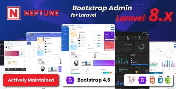 Neptune Laravel Admin UI Template v1.0.12 – 响应式Laravel后台管理界面模板
