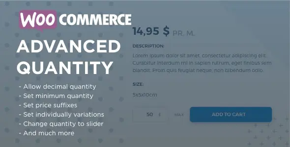 WooCommerce Advanced Quantity 3.0.4