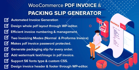 WooCommerce PDF Invoice & Packing Slip Generator 2.3.1 开心版