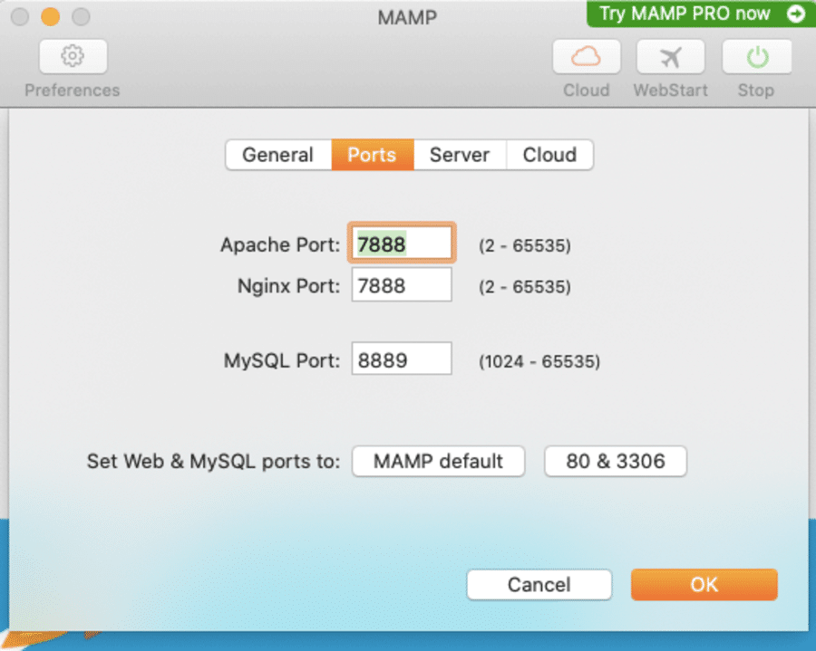 如何修复MAMP“建立数据库连接时出错”