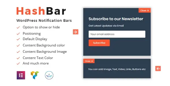 HashBar Pro 1.3.1 – WordPress通知栏