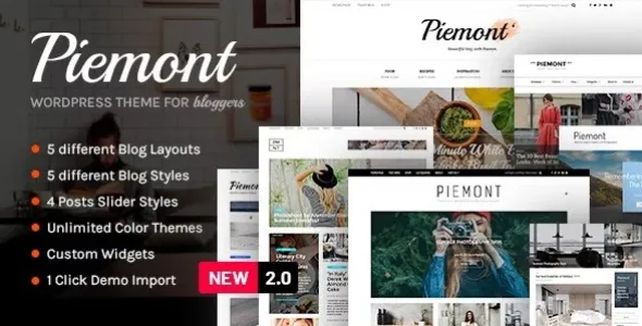 Piemont 2.3 开心版 – 高级旅行和生活方式响应WordPress博客主题