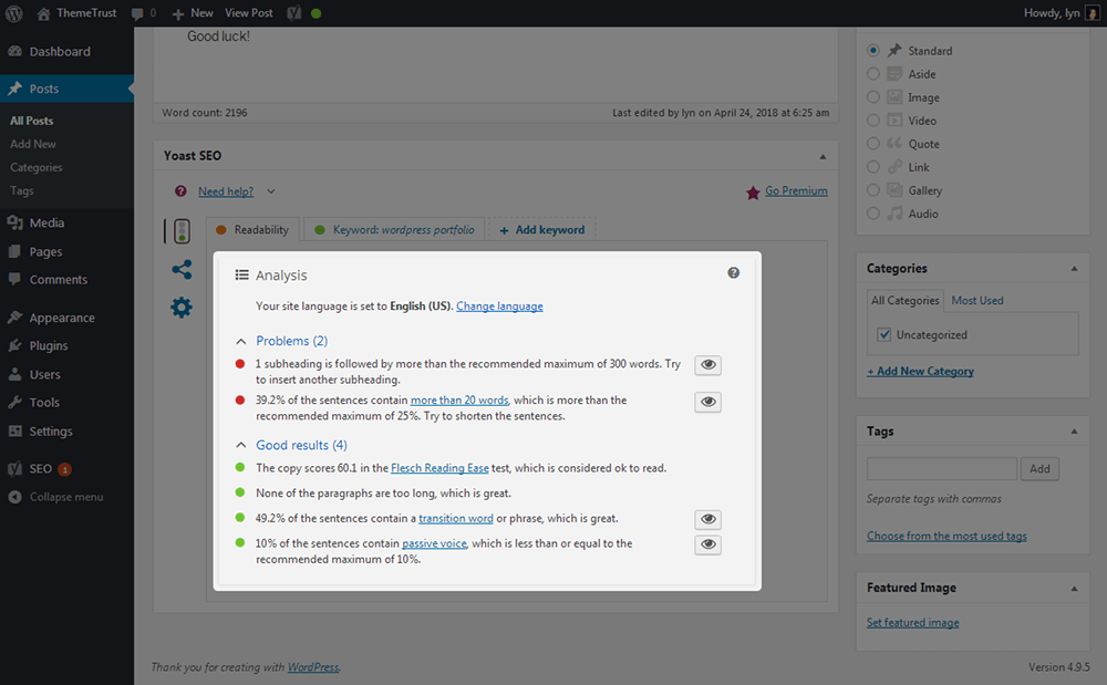 用Yoast SEO插件对WordPress博客进行SEO优化