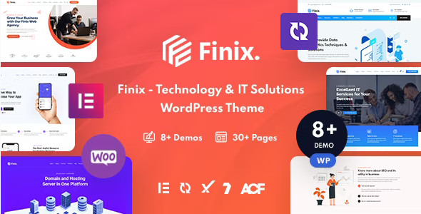 Finix 1.7 – 信息技术与IT解决方案网站WordPress主题