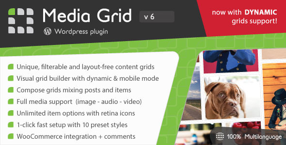 Media Grid 7.3.1 – WordPress响应式组合