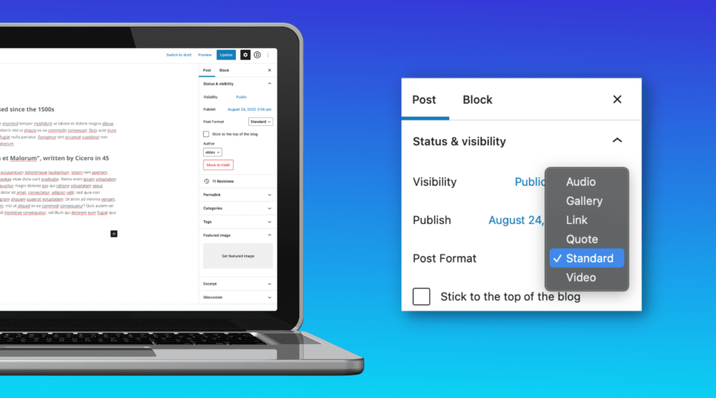 如何创建WordPress文章格式
