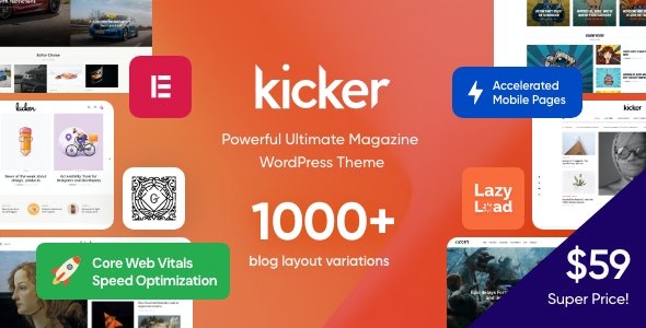 Kicker 1.3.7 – 多用途博客杂志WordPress主题