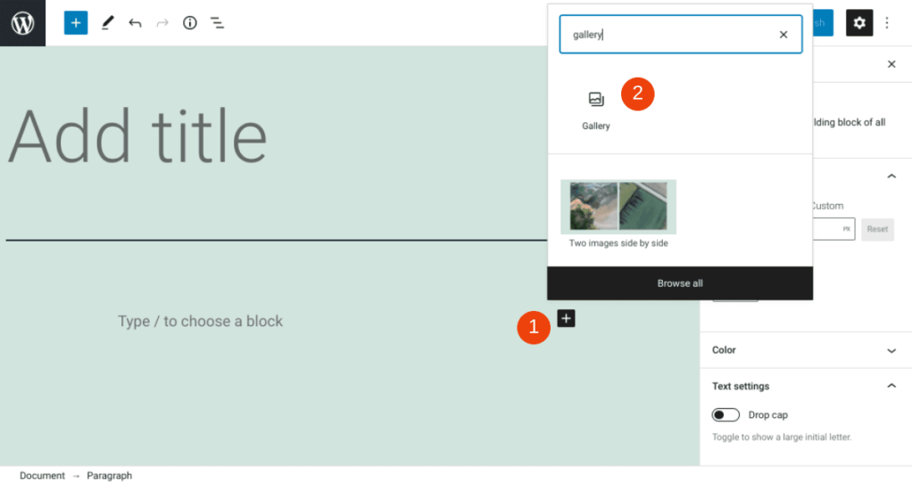 古腾堡编辑器教程：如何使用WordPress图库区块