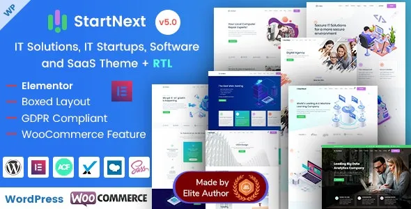 StartNext v5.5 IT创业公司WordPress主题 – 专为科技初创企业设计
