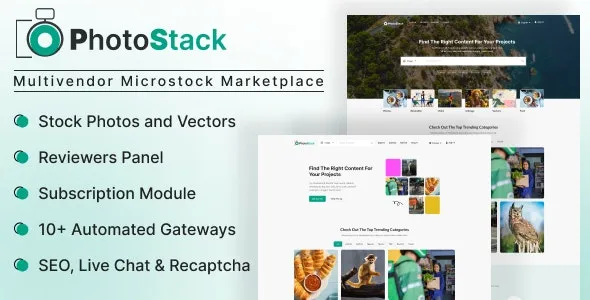 PhotoStack Multivendor Microstock Marketplace v1.0 – 多供应商微图库市场WordPress主题