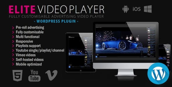 Elite Video Player 6.7.7 – WordPress插件