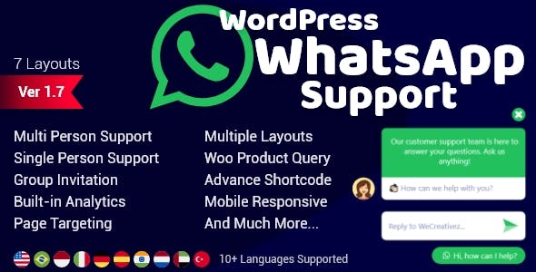 WordPress WhatsApp Support 2.4.0 开心版