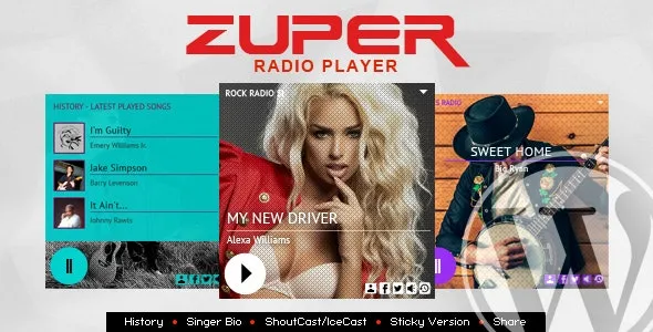 Zuper Shoutcast and Icecast Radio Player With History v3.6 – 强大的Shoutcast和Icecast电台播放器插件