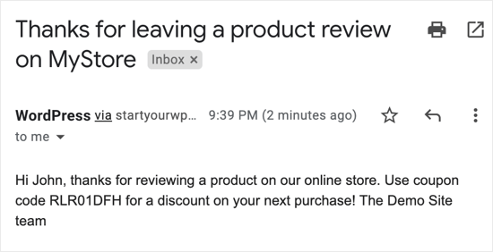 如何实现WooCommerce客户发布商品评论后会收到优惠券？