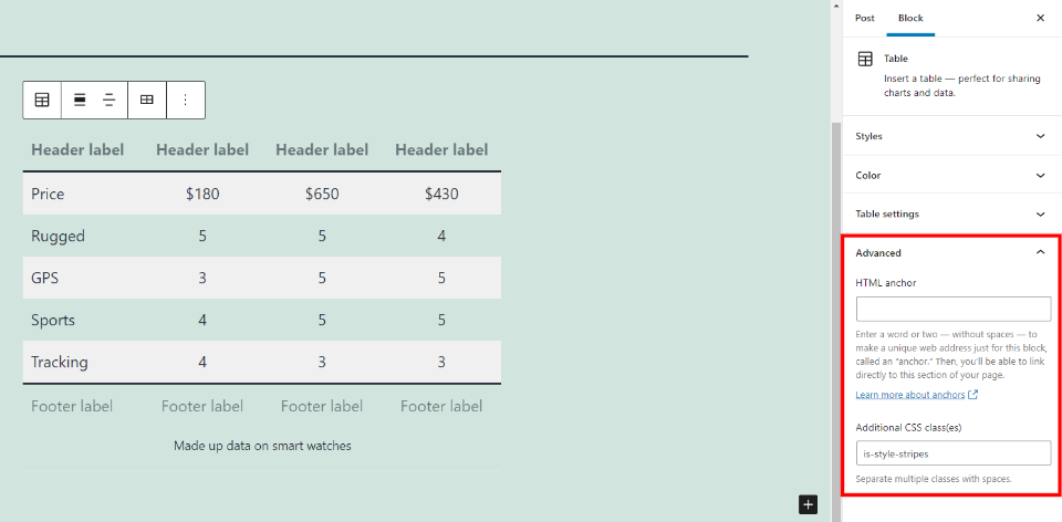 古腾堡编辑器教程:如何使用WordPress表格块