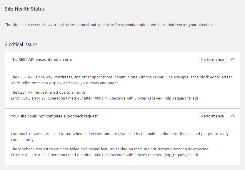 如何修复WordPress网站中的卷曲错误