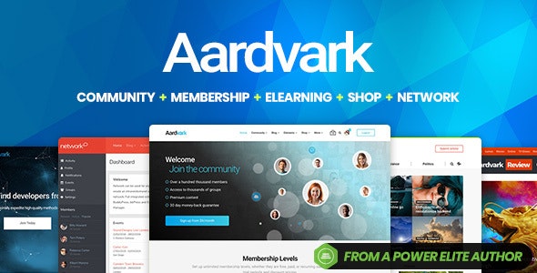 Aardvark 4.43 – 社区、会员、BuddyPress主题