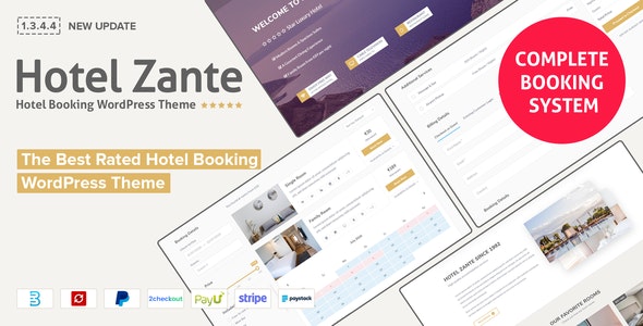Hotel Zante 1.3.5.1 – 酒店民宿客房网站WordPress主题