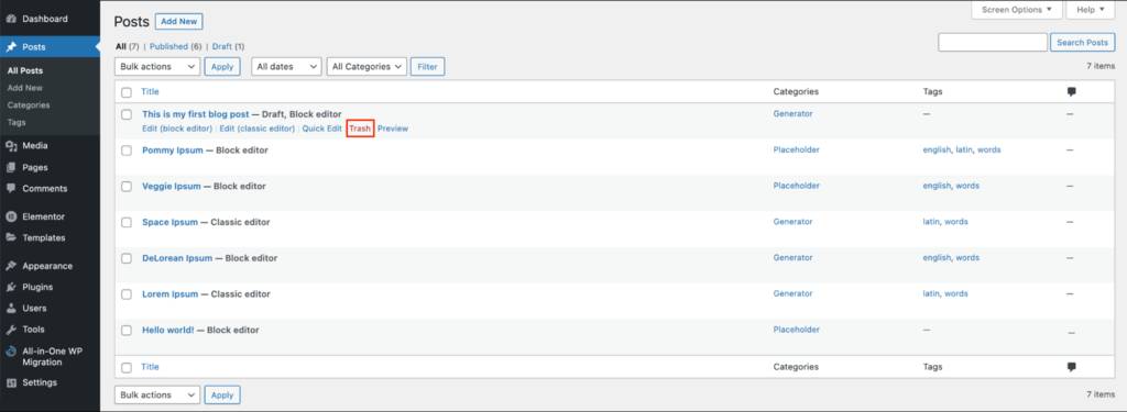 WordPress文章发布和编辑管理教程