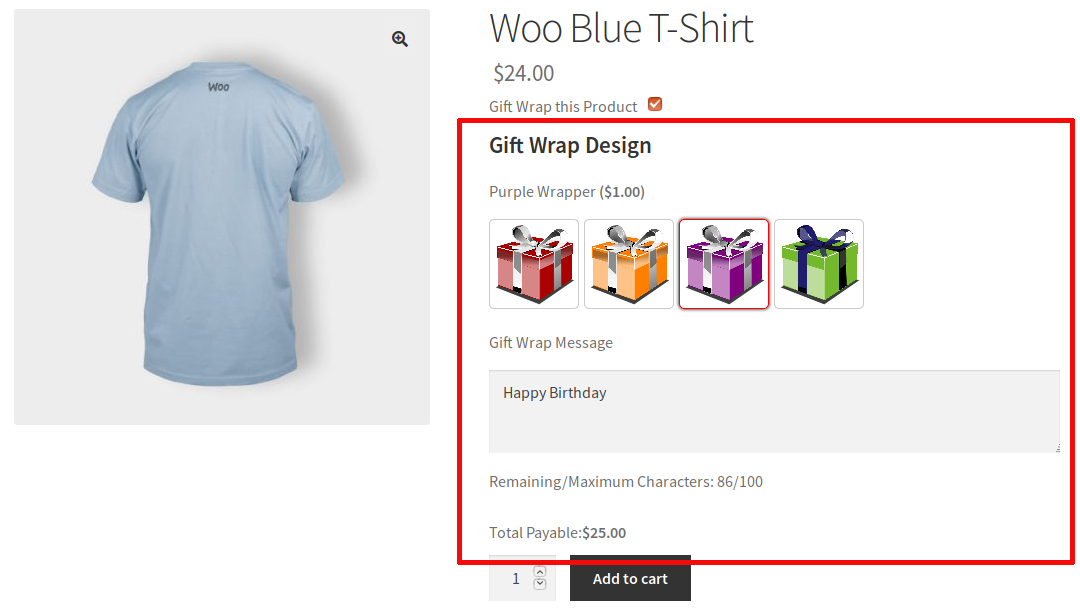 Gift Wrapper for WooCommerce (v6.0.0) – WooCommerce礼品包装插件