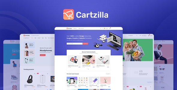 Cartzilla 1.0.26 – 素材模板作品交易数字市场WordPress主题