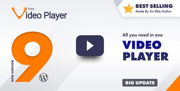Easy Video Player WordPress Plugin v10.0 – 简易视频播放器WordPress插件