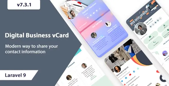 VCard SaaS v13.0.1 数字商务名片构建器 SaaS – Laravel VCard Saas – NFC 卡