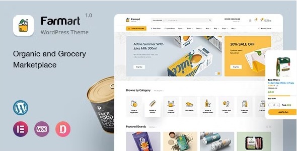Farmart 1.0.9 – 绿色食品饮料零食商店WordPress主题