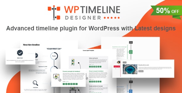 WP Timeline Designer Pro 1.4.2 – WordPress日程表插件