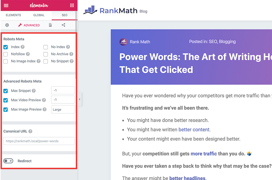 基于排名数学插件的Elementor SEO优化解决方案