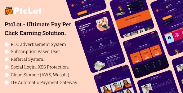 PtcLot – Ultimate Pay Per Click Earning Solution v1.1.2 | 终极点击付费赚钱解决方案
