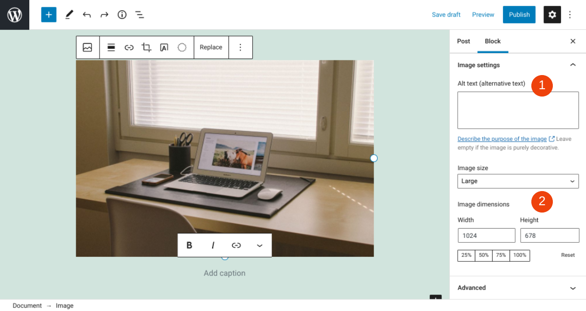 古腾堡编辑器教程:如何使用WordPress图片块