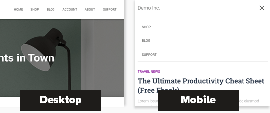 如何设置WordPress移动网站的隐藏菜单